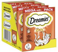 Dreamies Cat Treats, Mega Pack with Chicken, 6 Pouches (6 x 180 g)