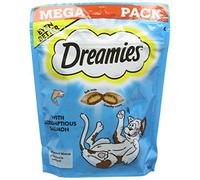 Dreamies Cat Treats, Mega Pack with Salmon, 6 Pouches (6 x 180 g)