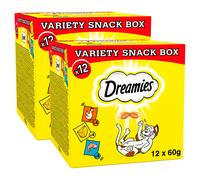 Dreamies Cat Treats Mixed Variety Snack Box Chicken Cheese & Salmon 12pk & 24pk