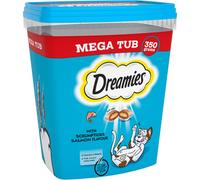 Dreamies Cat Treats, Tasty Snacks with Delicious Salmon Flavour, Pack of 2 (2 x 350 g)