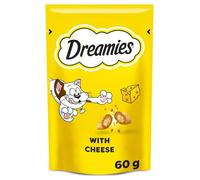 Dreamies Cat Treats, Tasty Snacks with Tempting Cheese, 8 Pouches of 60 g