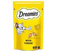 Dreamies Cat Treats, Tasty Snacks with Tempting Cheese, 8 Pouches of 60 g