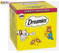 DREAMIES - Cat Treats - 12 x 60g - Multipack Biscuits - Variety Snack Box - 12 Pouches