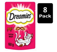 8 X 60G Dreamies Cat Treats Beef