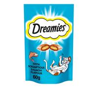 Dreamies Cat Treats with Scrumptious Salmon (60g) - Pack of 2