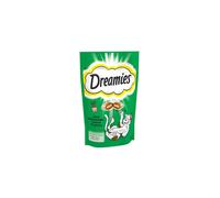 Dreamies Catnip Cat Treats - 8x60g; dual-texture crunchy outside, soft inside; catnip flavor; 7 flavours including Chicken, Salmon, Tuna