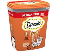 2 x 350g Dreamies Adult Cat Treats Tubs with Chicken Cat Biscuits