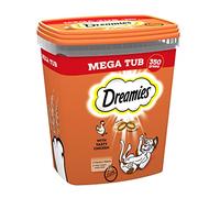 2 x 350g Dreamies Adult Cat Treats Tubs with Chicken Cat Biscuits