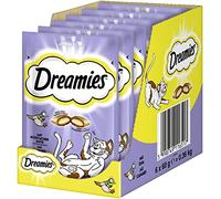 Dreamies Classic Cat Snacks with Duck - Incredibly Crispy Bags with Delicate Filling - 6 x 60 g