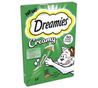Dreamies Creamy Cat Treats 11x 4x10 g with Catnip - Creamy Cat Snacks with Catnip Flavor