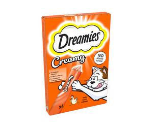 Dreamies Creamy Snack Cat & Kitten Treat with Chicken 4 x 10g