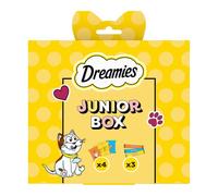 DREAMIES Junior Box Cat Treats with Cheese, Chicken and Salmon 150g