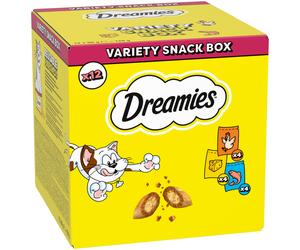 Dreamies Kitten & Adult Cat Treat Biscuits Variety Snack Box - 12 x 60g