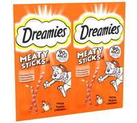 Dreamies Meaty Sticks 84 Pieces, Cat Treats Tasty Snacks with Delicious Chicken, Pack of 14 x(30g)