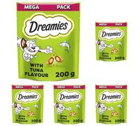 Dreamies Mega Pack Cat Treats, Tasty Snacks with Delicious Tuna, 6 Pou