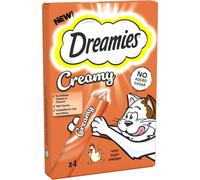 DREAMIES Pack of 11 Creamy Cat Treats 11 x 40 g Chicken Multipack Snacks