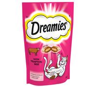 DREAMIES - Tempting Cat Treats - 8 x 60 g - Beef - Multipack Biscuits - 8 Pouches