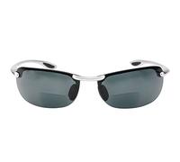 "Dreamin Maui" Polarized Bifocal Lightweight Sunglasses for Men and Women - Silver - 2.50