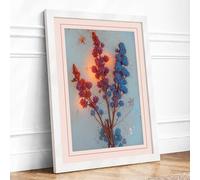 Dreaming Botanical Framed Wall Art Print A1 (84.1×59.4cm) White, Wall Decor for Living Room, Bedroom, Office & Home, Ready to Hang, Art Gift