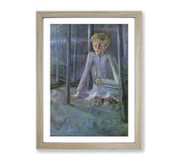 Dreaming Boy By Walter Gramatte Classic Painting Framed Print | A3 Oak Framed Wall Art | Ready to Hang | Classic Historical Picture | Living Room Bedroom Lounge Office