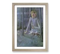Dreaming Boy by Walter Gramatte Framed Print | A2 Oak Framed Wall Art | Ready to Hang | Modern Nature Picture | Living Room Bedroom Lounge Office