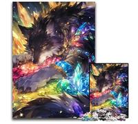 Dreaming Crystal Wolf 1000 Piece Jigsaw Puzzles for Adults Adult Game Gift Family Interactive Game Brain Challenge Gift 1000 PCS(75x50cm)