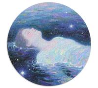 Dreaming Girl 1000 Pieces Round Puzzles Creative Jigsaw Stress Reliever for Adults And Kids Creative Game 1000pcs (67.5x67.5cm)