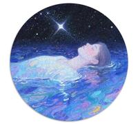 Dreaming Girl 1000 Pieces Round Puzzles Creative Puzzles Unique Challenge for Adults And Kids Unique Challenge Game 1000pcs (67.5x67.5cm)