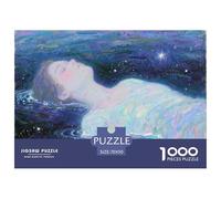 Dreaming Girl 1000pcs Puzzles Square Puzzles for Adults And Kids, Challenging And Educational Family Game 70x50cm/1000pcs