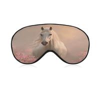 Dreaming Horse Comfortable Sleep Mask with Adjustable Strap Soft Eyeshade for Night Sleeping Flight Nap Travel