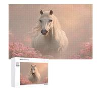 Dreaming Horse Funny Wooden Puzzle Adults Difficult Jigsaw Puzzles with Storage Box for Family Game Birthday Gift