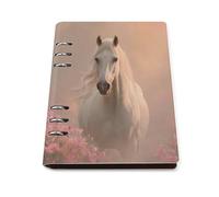 Dreaming Horse Leather A5 Binder Notebook Refillable Travel Journal with 90 Sheets Personal Planner for Women Men