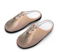 Dreaming Horse Men's Cozy Cotton Slippers with Memory Foam Lightweight Anti-skid House Shoes for Indoor Outdoor