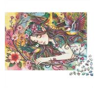 Dreaming In Bloom 1000 Piece Jigsaw Puzzle,Premium Cardboard,Stress Relief,Whimsical Challenge,Educational Toy,Home Wall Decor,Gift Idea,Adults & Kids 14+ 70x50cm