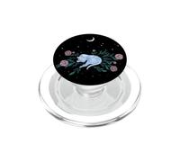 Dreaming Moon Cat Mystical Whimsigoth Art Episodic Drawing PopSockets PopGrip for MagSafe