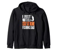Dreaming of Being a Stay At Home Fishing Dad Funny Humor Zip Hoodie