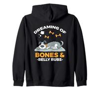 DREAMING OF BONES AND BELLY RUBS Zip Hoodie