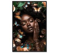 Dreaming of Butterflies and Whimsy Canvas Print Fashion Wall Decor by Art Remedy, Black Frame, 16 x 24