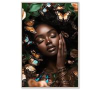 Dreaming of Butterflies and Whimsy Canvas Print Fashion Wall Decor by Art Remedy, Silver Frame, 16 x 24