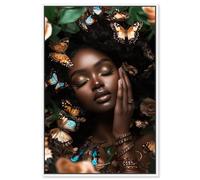 Dreaming of Butterflies and Whimsy Canvas Print Fashion Wall Decor by Art Remedy, White Frame, 16 x 24
