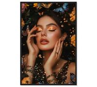 Dreaming of Butterflies and Whimsy II Canvas Print Fashion Wall Decor by Art Remedy, Black Frame, 10 x 15