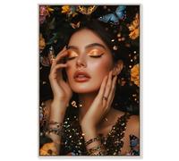 Dreaming of Butterflies and Whimsy II Canvas Print Fashion Wall Decor by Art Remedy, Silver Frame, 16 x 24
