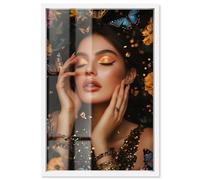 Dreaming of Butterflies and Whimsy II Shadowbox Print Fashion Wall Decor by Art Remedy, White Frame, 16 x 24