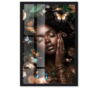 Dreaming of Butterflies and Whimsy Shadowbox Print Fashion Wall Decor by Art Remedy, Black Frame, 10 x 15
