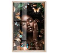 Dreaming of Butterflies and Whimsy Shadowbox Print Fashion Wall Decor by Art Remedy, Blonde Frame, 10 x 15