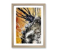 Dreaming Of Mercy In Abstract Modern Framed Print | A3 Oak Framed Wall Art | Ready to Hang | Abstract Fantasy Picture | Living Room Bedroom Lounge Office
