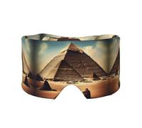 Dreaming of The Pyramids of Khufu Adjustable Sleep Eye mask and Earmuffs, Unisex Side Sleeping Headband (26.8 * 4.3 inches), Indoor and Outdoor Travel Yoga Comfort Cover,