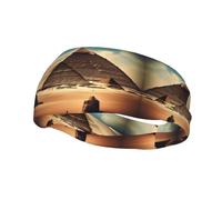 Dreaming of The Pyramids of Khufu Basketball Fitness Elastic Headband, Unisex Sports Headband, Sports Running Cycling Yoga Sweat-Absorbent Band,
