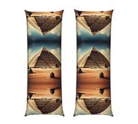 Dreaming of the Pyramids of Khufu Body Pillowcase 20x60-Ultra Soft Plush Long Pillow Cover with Hidden Zip for Sleeping
