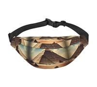 Dreaming of the Pyramids of Khufu Boys large waist bag, travel crossbody waist bag, suitable for enjoying sports, running, cycling, travel, fishing
